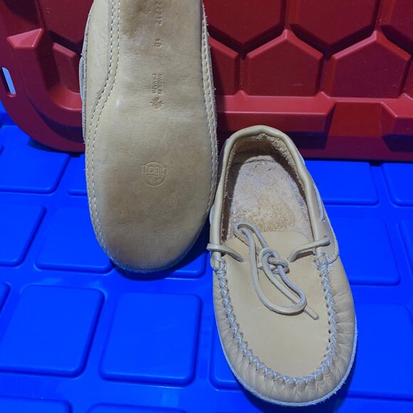 VINTAGE CHEROKEE LEATHER FLAT HOUSE SHOES SIZE 10 - Picture 5 of 8